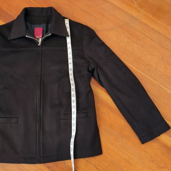 Vintage Wool Cashmere Angora Chocolate Brown Zip Mid-Weight Fall Coat Jacket - Picture 14 of 16